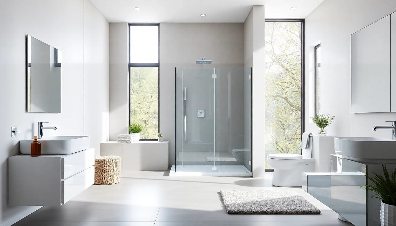 Erkunden Sie die hochwertigen Produkte der sonni sanitär GmbH in einem eleganten Badezimmer.