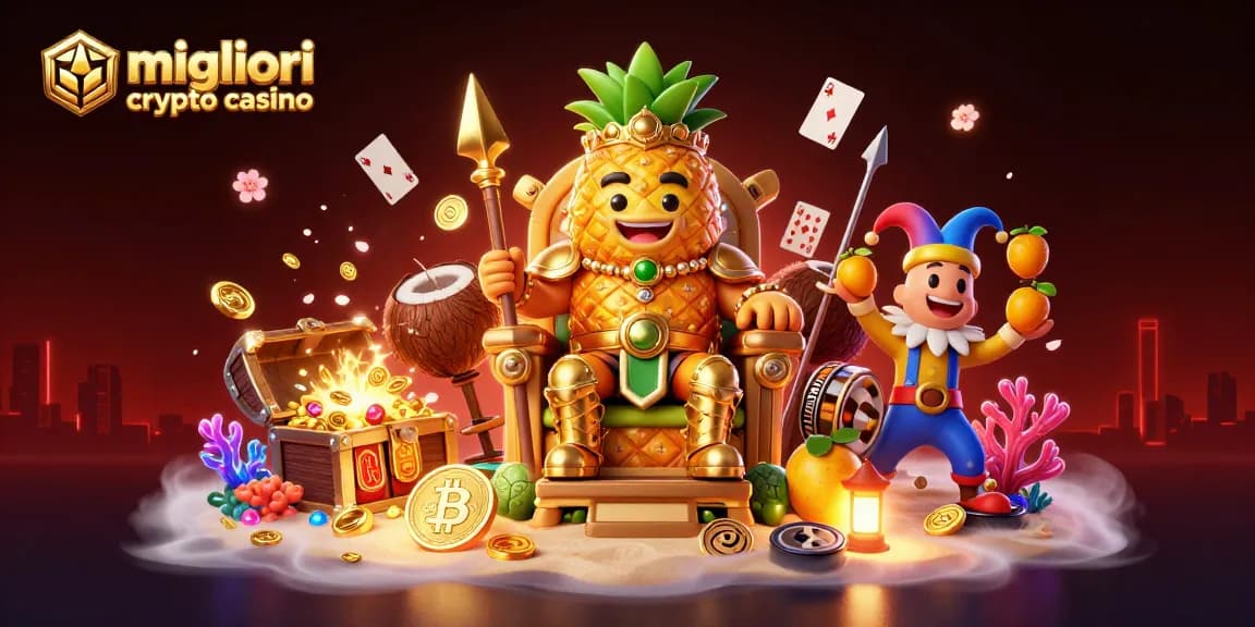 I migliori crypto casino offrono un'esperienza avvincente con personaggi eccentrici e azioni dinamiche sullo sfondo di un'illustrazione vibrante.