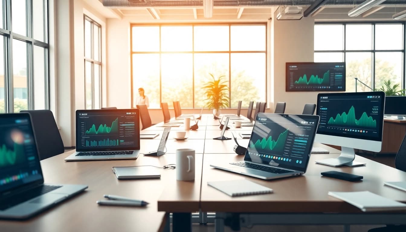 Improve your SEO performance with data analysis in a modern office setting