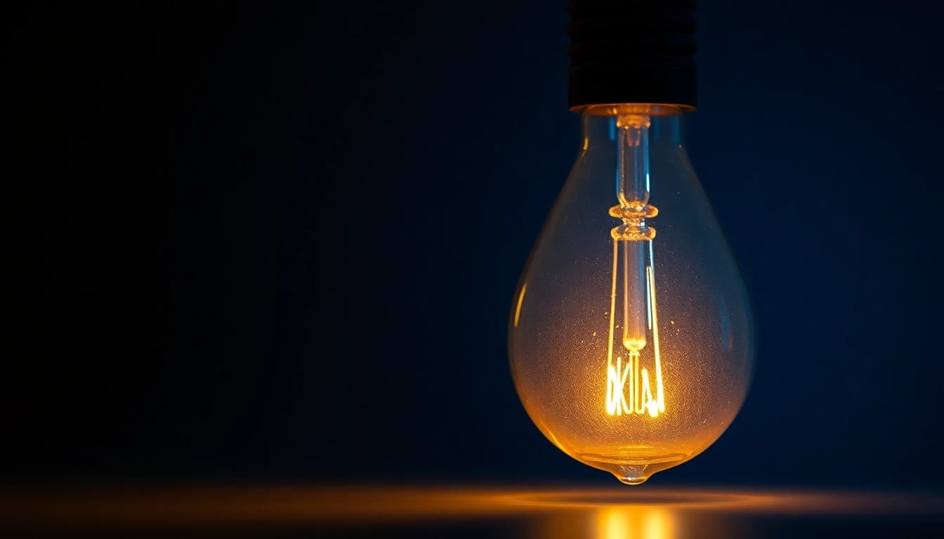Showcase of glowing g16 bulb highlighting its design and features.