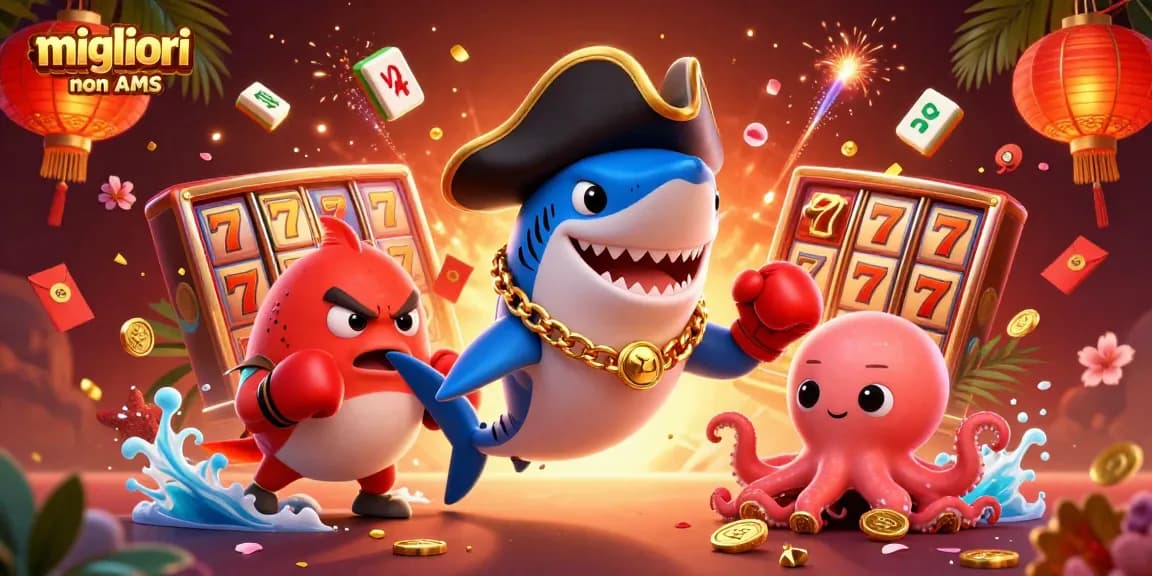 Migliori casino non AAMS: Esplora un'avventura di gioco avvincente con squali pirati, pesci puffer e polipi.