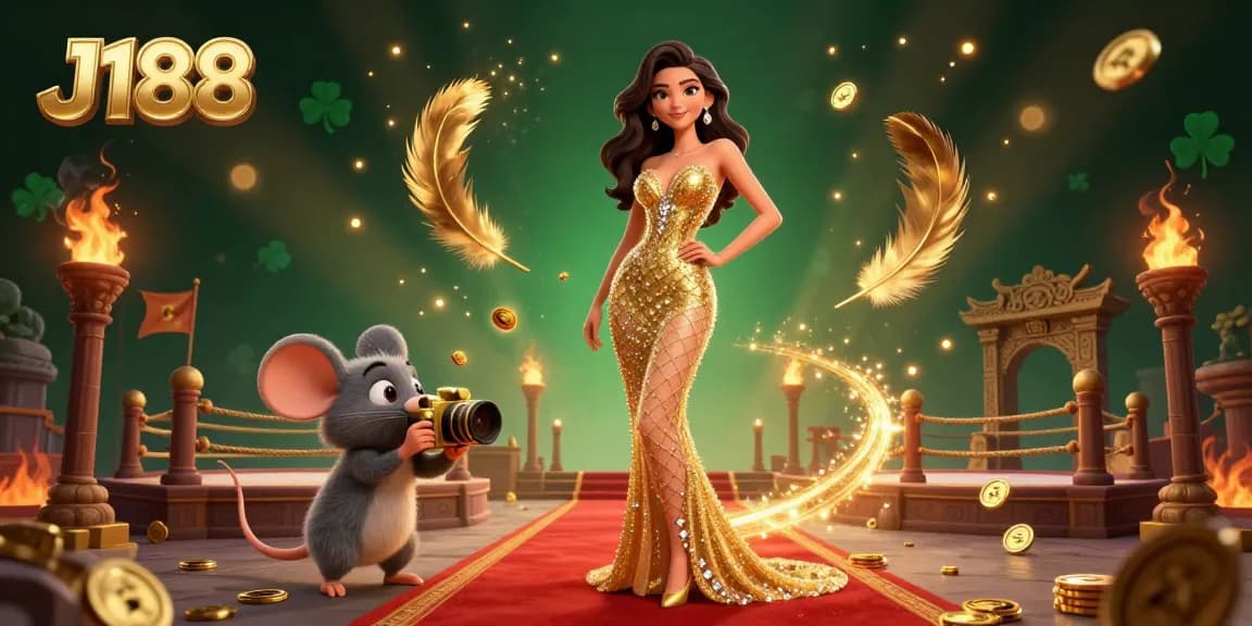 Experience the excitement of J188 with a vibrant casino scene featuring thrilling gaming elements.