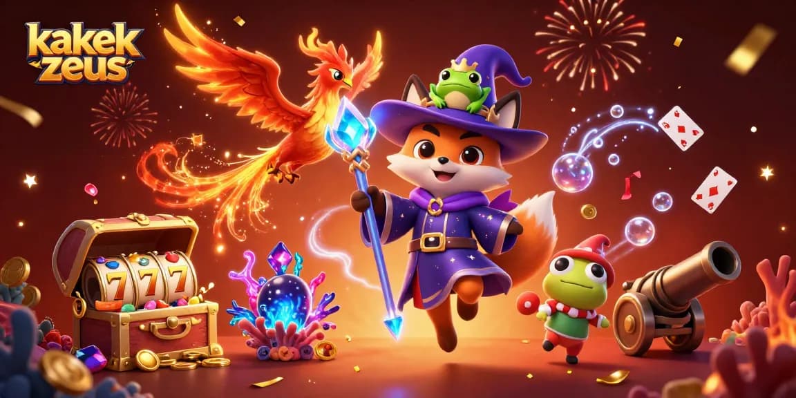 Kakek Zeus interactive slot game scene with dynamic characters, vibrant colors, and gambling elements