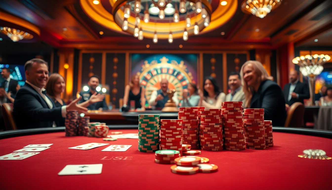 Players engaging in an exciting rebahin-themed poker game in a luxurious casino setting.