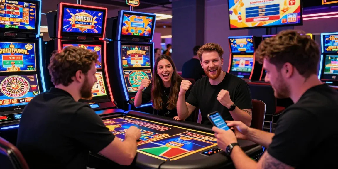 Exciting scene at https://chps.org.uk/ featuring players at a vibrant credit card casino, engaging with games and bonus promotions.