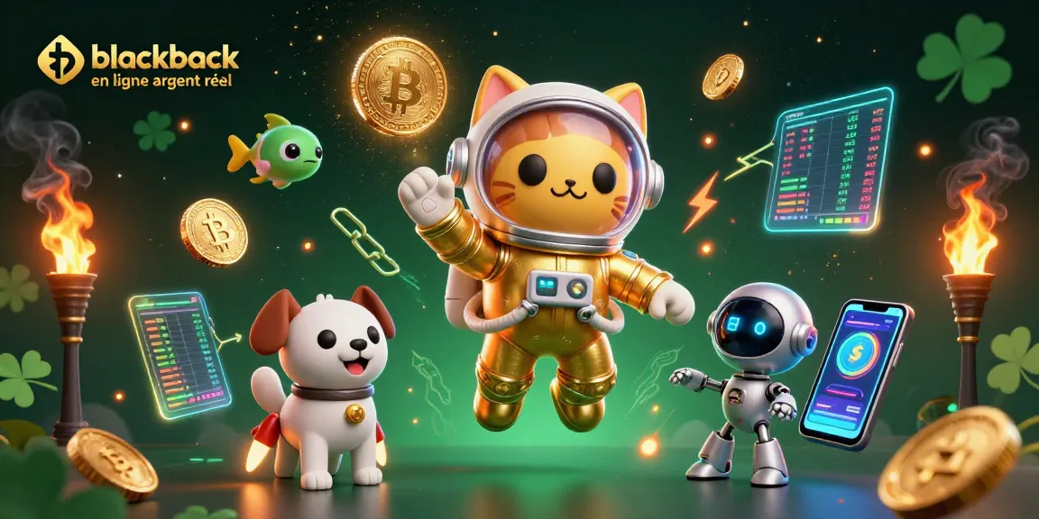 Jouez au blackjack en ligne argent réel avec cette illustration colorée et dynamique qui évoque l'excitation des casinos.