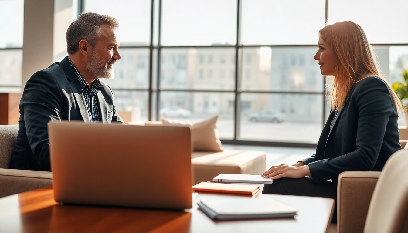 Engage with a business coaching near me session showcasing a professional coach with a client.