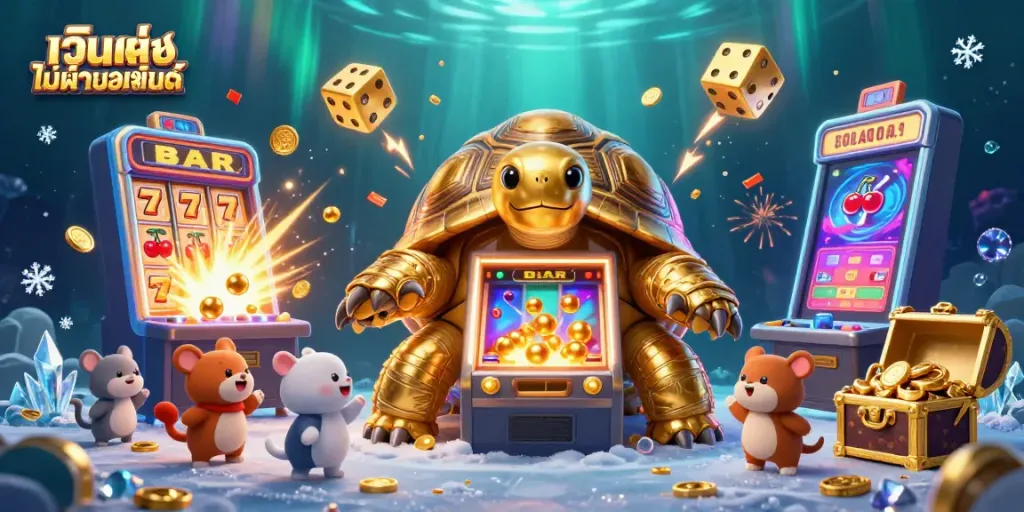 สนุกไปกับเว็บตรงไม่ผ่านเอเย่นต์ ที่นำเสนอเกมสล็อตหลากหลาย ในภาพประกอบ 3 มิติ