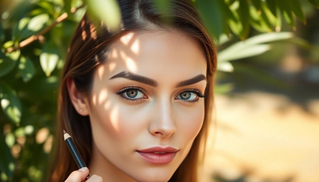 Creating natural looks with eyebrow pencil light brown for perfect eyebrow definition.
