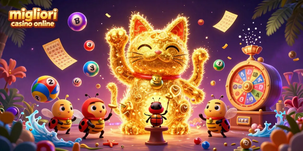 Scopri i migliori casino online con simboli di gioco divertenti e avvincenti in un’illustrazione vibrante.