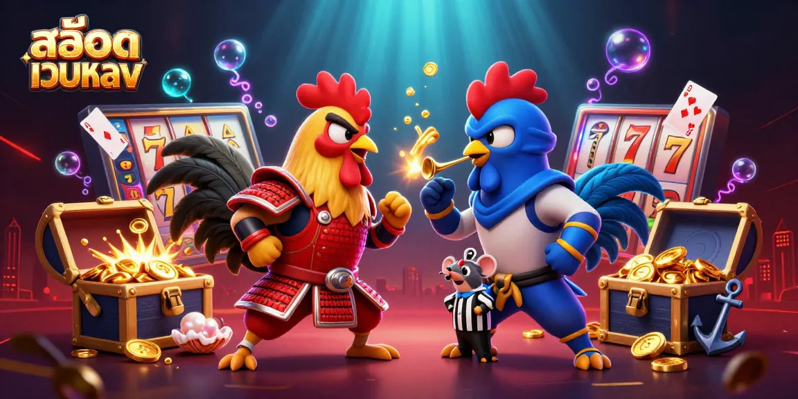 Engage with สล็อตเว็บตรง by experiencing a lively showdown between samurai and ninja roosters.