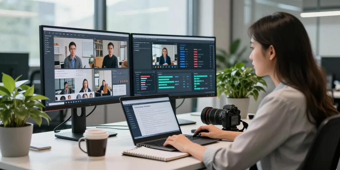 AI image detector monitoring content moderation workflow with real-time analytics in a modern office.