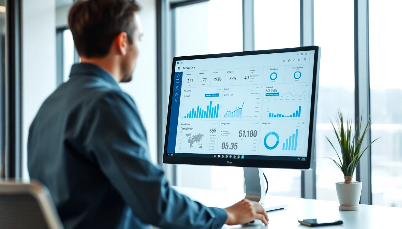 Engaging enterprise assistant saas interface in a professional office setting.