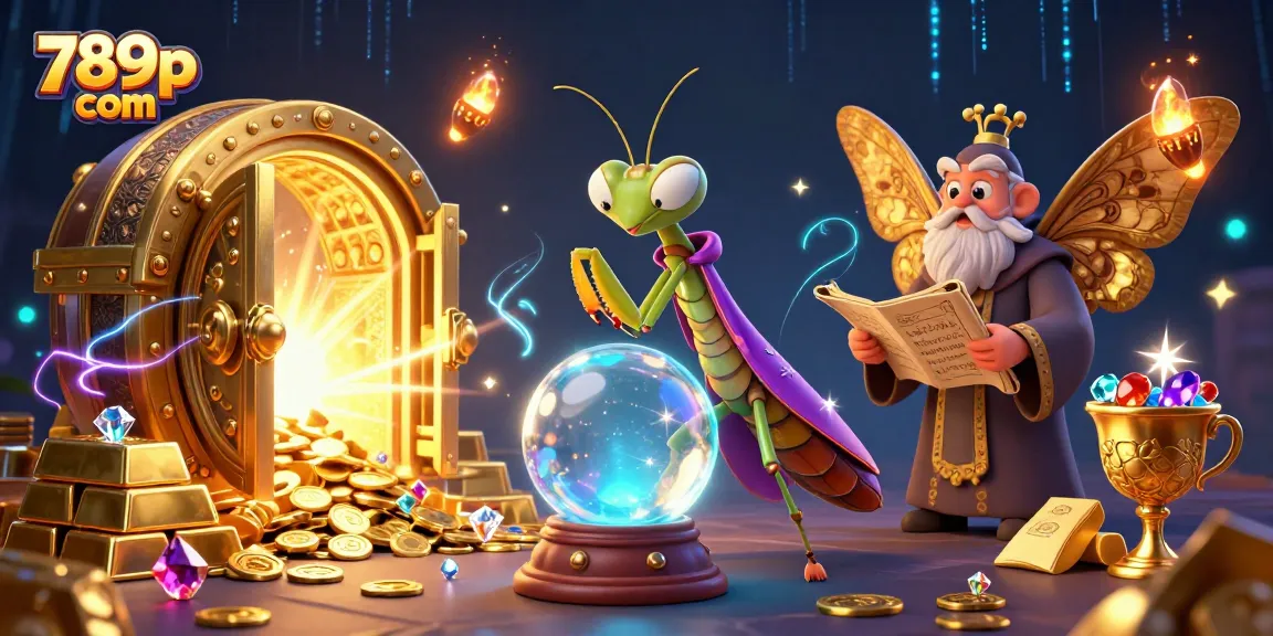 Experience the thrill of winning at 789p com with a magical casino scene of fortune tellers and treasures
