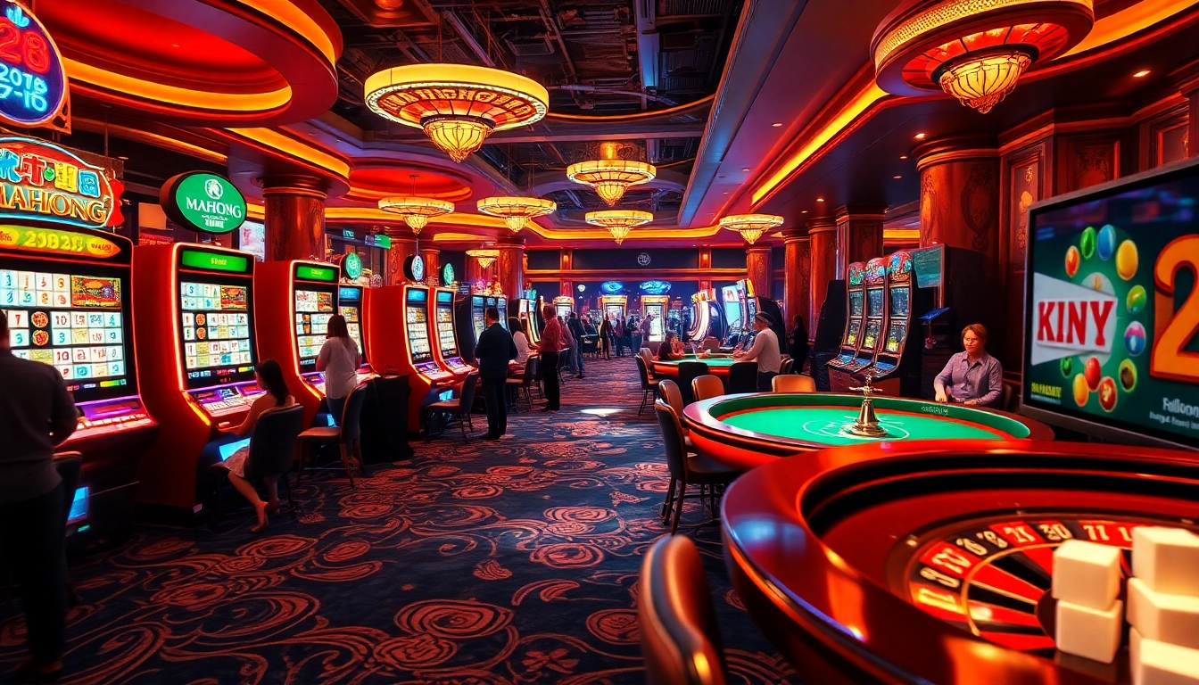 Experience the fun of mahjong slot demo among lively casino activities.