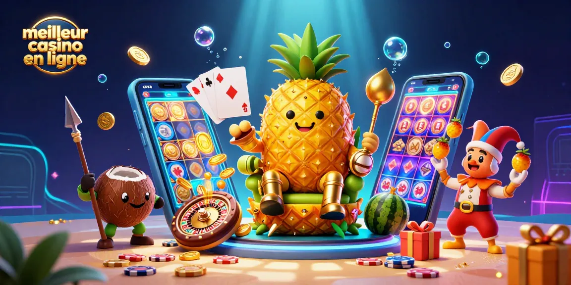 Profitez des jeux au meilleur casino en ligne avec des personnages de casino animés et une ambiance festive.