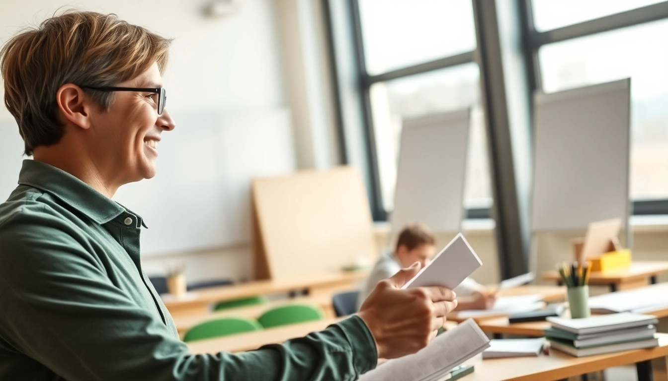 Enhance your learning with toefl expert help provided by a professional tutor in a bright classroom.