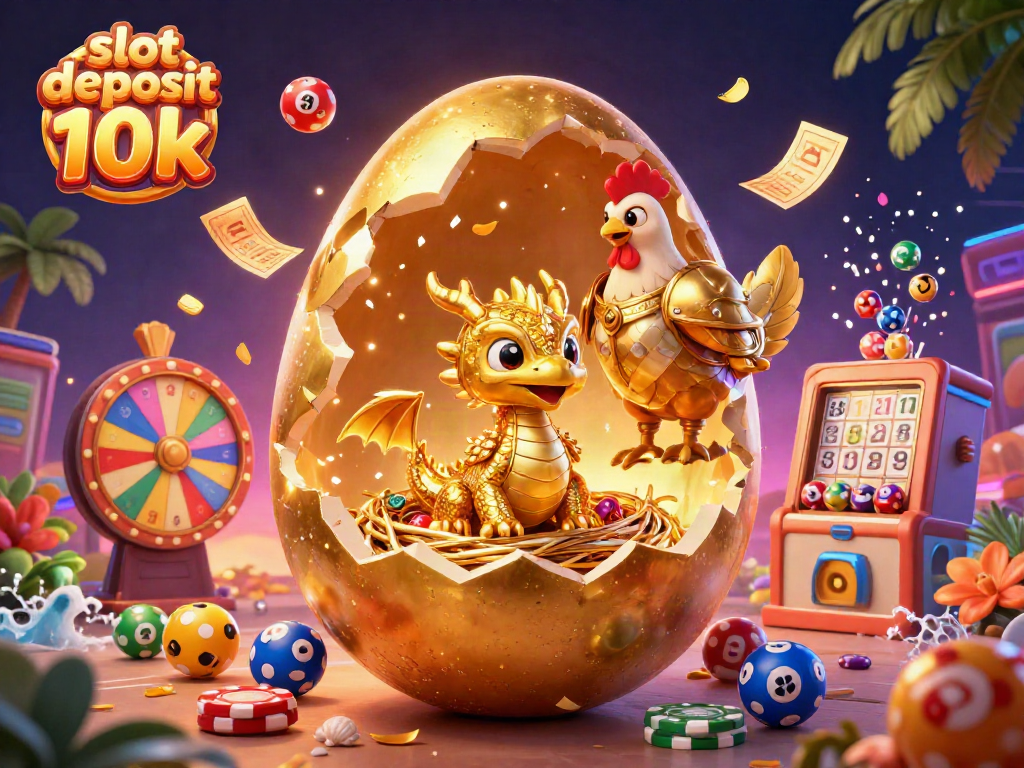 Engage with the slot deposit 10k scene featuring a golden dragon on poker chips amidst vibrant casino elements.