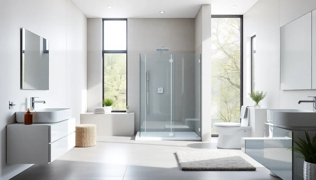 Erkunden Sie die hochwertigen Produkte der sonni sanitär GmbH in einem eleganten Badezimmer.