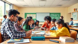 Engaged students in a vibrant classroom exploring Education through interactive activities.