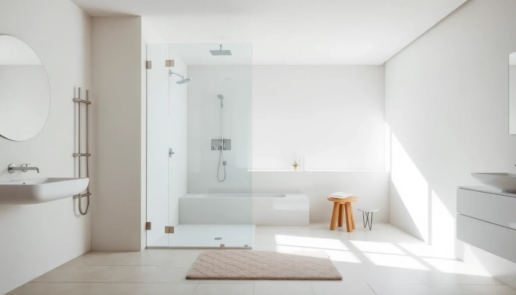 Installer une paroi de douche à l'italienne élégante dans une salle de bain moderne.