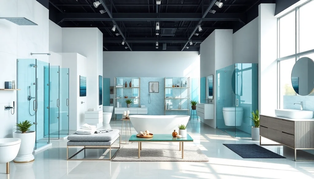 Sonni sanitär GmbH präsentiert hochwertige Badezimmerprodukte in einem modernen Showroom.