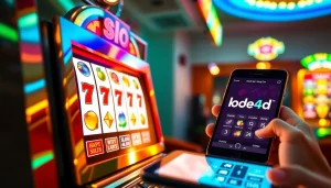 Kode4d slot game display with vibrant reels, inviting atmosphere, and engaging digital interface.