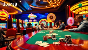 Engage in high-stakes poker at https://jun88buzz.info/ with vibrant casino ambiance and thrilling gameplay.