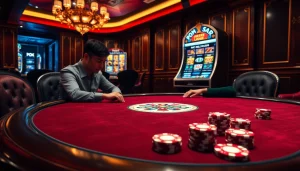Experience the excitement of gambling at https://23win.hiphop/ with vibrant poker games and luxurious casino aesthetics.