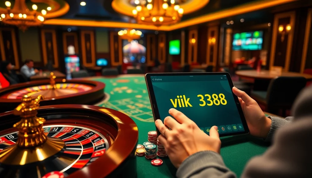 Experience thrilling casino games at rikvip368.com with vibrant poker and roulette tables.