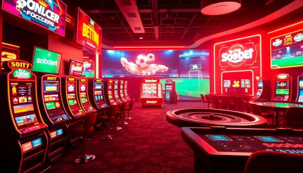 Sbobet betting interface showcasing vibrant sports and exciting online casino elements for engaging gamers.