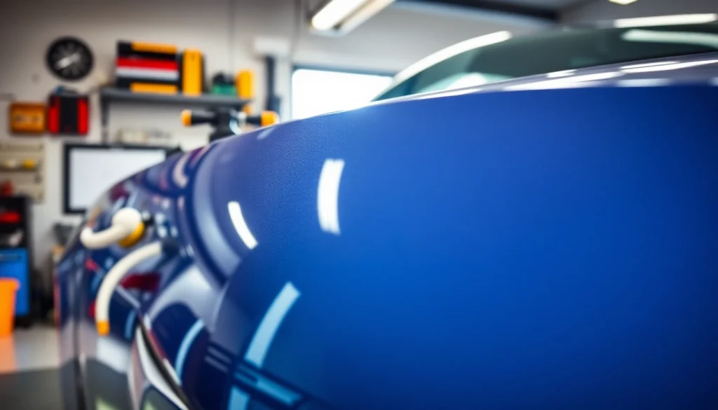 Auto detailing Cleveland TN service showcasing a polished car in a bright garage.