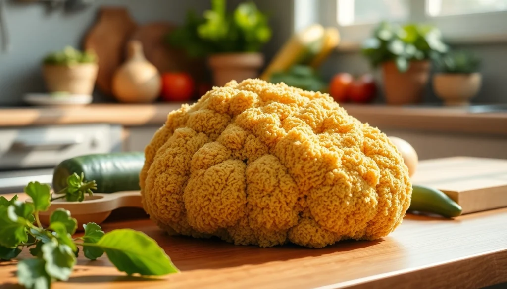 Discover kitchen loofah benefits through this vibrant close-up of natural loofah on a kitchen countertop.