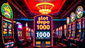 Mainroom with slot depo 1000 machines, creating an exciting online gaming ambiance.
