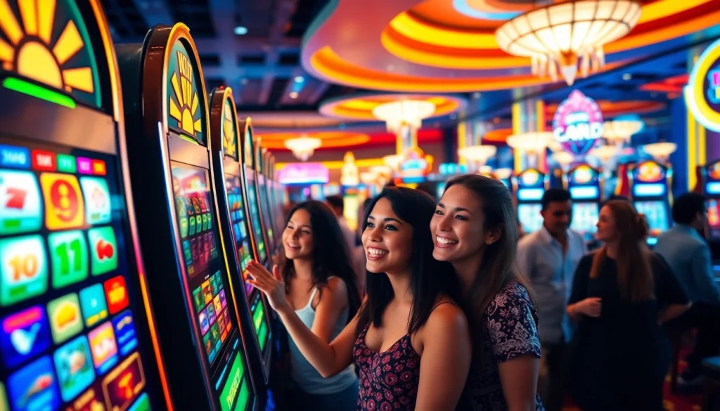 Menggairahkan pengalaman bermain dengan slot depo 1000, menunjukkan pemain yang bersemangat di kasino.