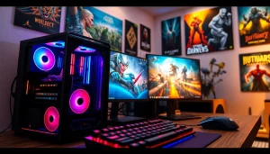 Engaging PC gaming news highlighted in a dynamic gaming setup showcasing vibrant elements.
