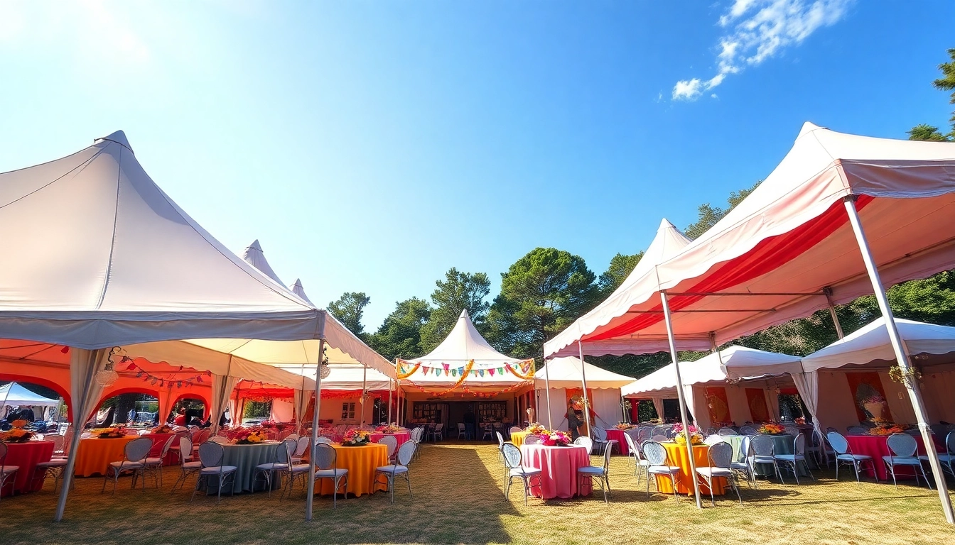 Discover stunning Party Tent Rentals showcasing vibrant designs perfect for outdoor events.
