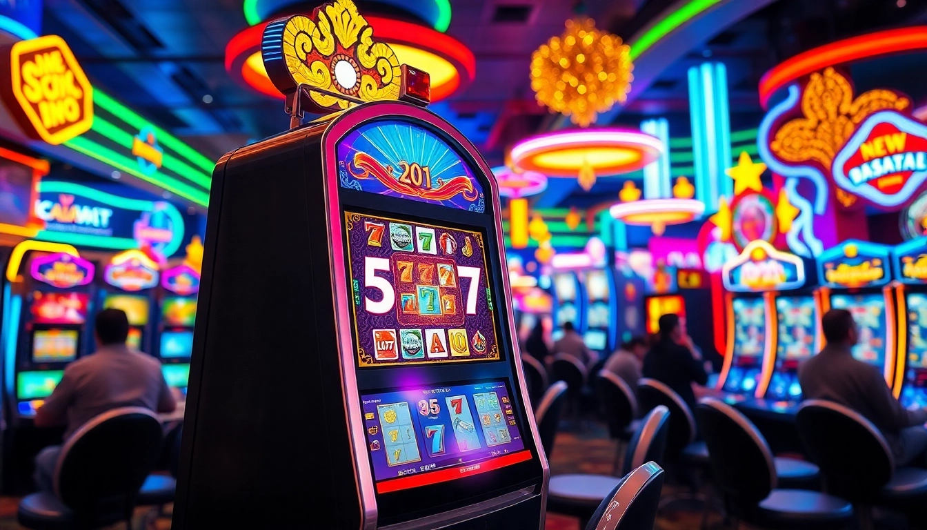 Menangkan jackpot dengan Slot77 di kasino yang ramai dan berwarna-warni.