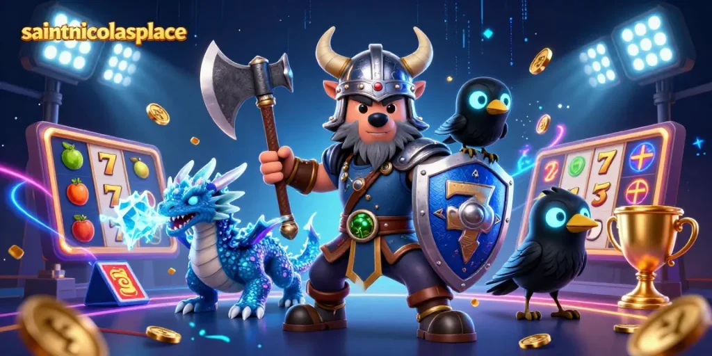 Play games at saintnicolasplace while enjoying thrilling jackpots with 3D cartoon characters.